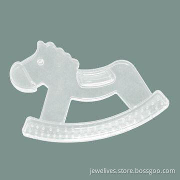 Transparent Baby Teether, Comfortable and Nontoxic, Made of Food-grade Silicone Material